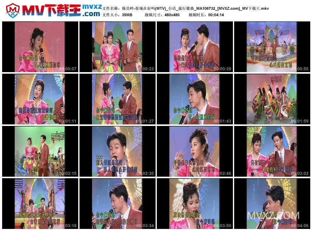 陈亮吟-你现在好吗(MTV)_台语_流行歌曲_MA106732